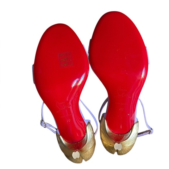Christian Louboutin Ginko girl 85mm RARE lilac strappy heels RETAIL 1,895 - Picture 11 of 14